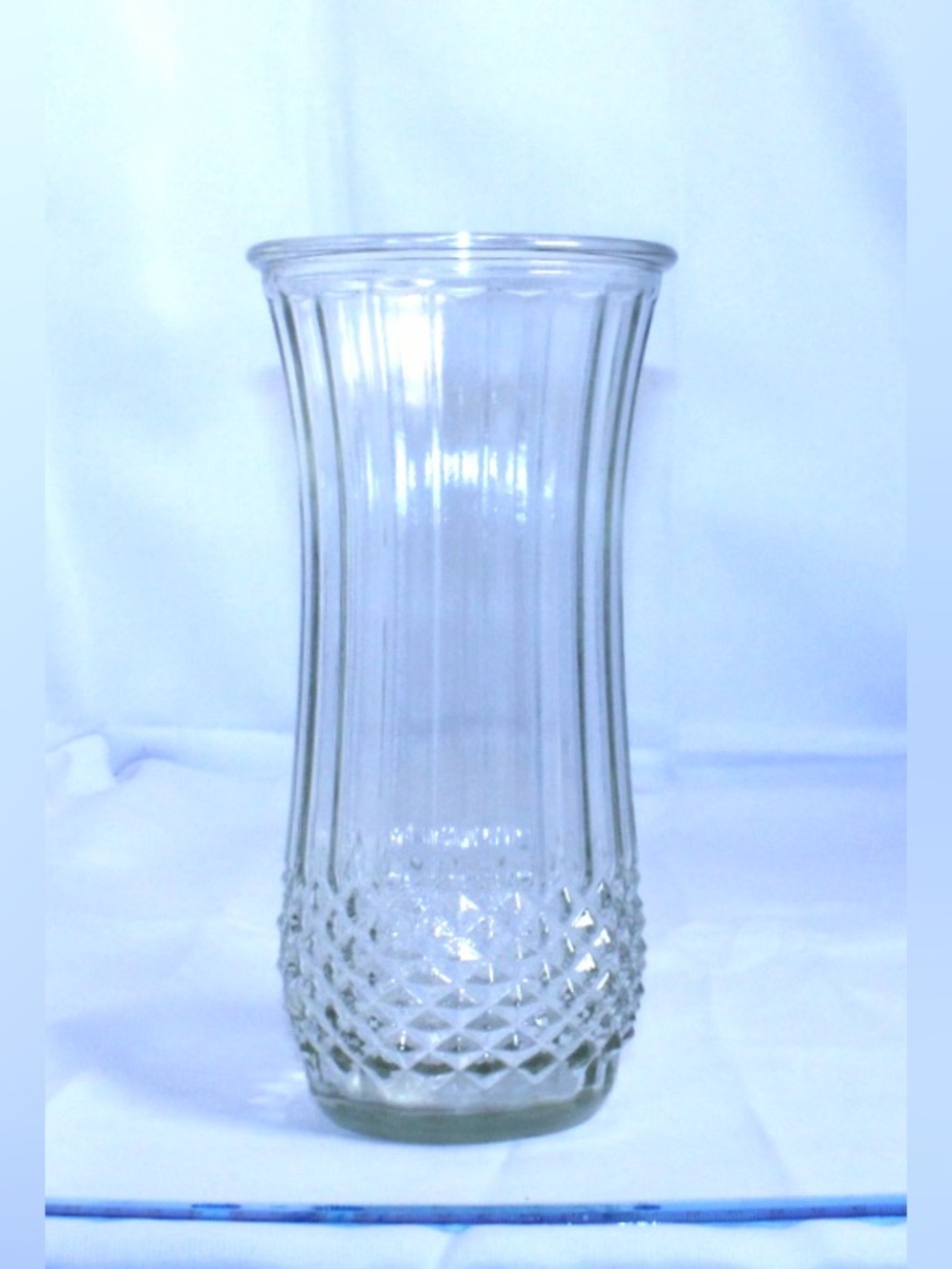 Vintage Hoosier Clear Glass Flower Vase